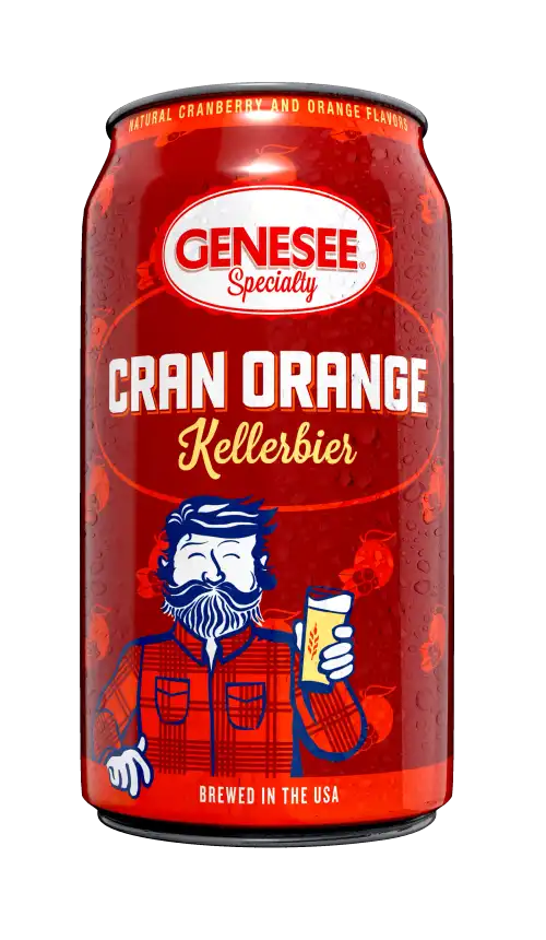 A can of Genesee Cran Orange Kellerbier